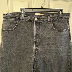 Levi’s RIBCAGE STRAIGHT ANKLE TAILORED WOMEN'S JEANS Black Denim Jeans